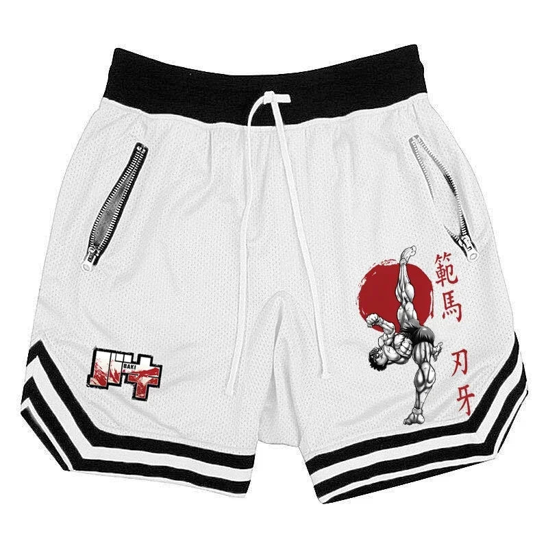 Hanma Baki Fitness Shorts – Transpirables y Ligeros