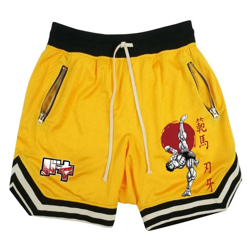 Hanma Baki Fitness Shorts – Transpirables y Ligeros