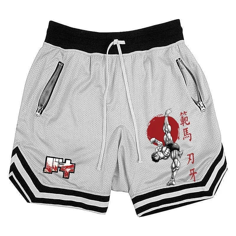 Hanma Baki Fitness Shorts – Transpirables y Ligeros