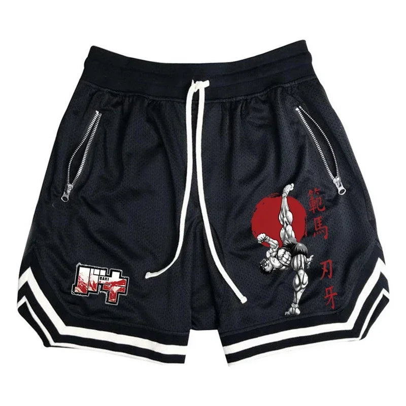 Hanma Baki Fitness Shorts – Transpirables y Ligeros