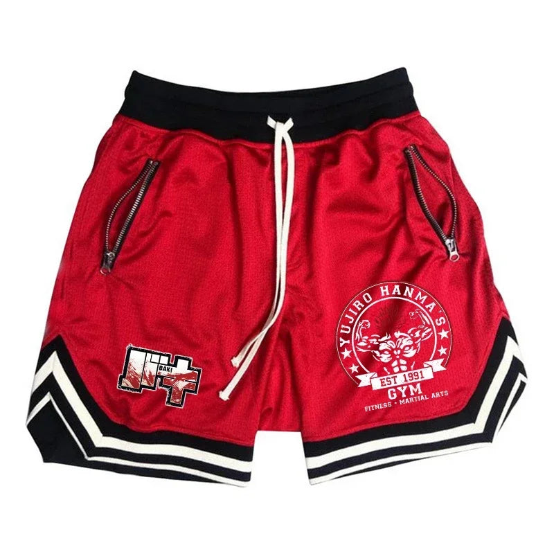Hanma Baki Fitness Shorts – Transpirables y Ligeros